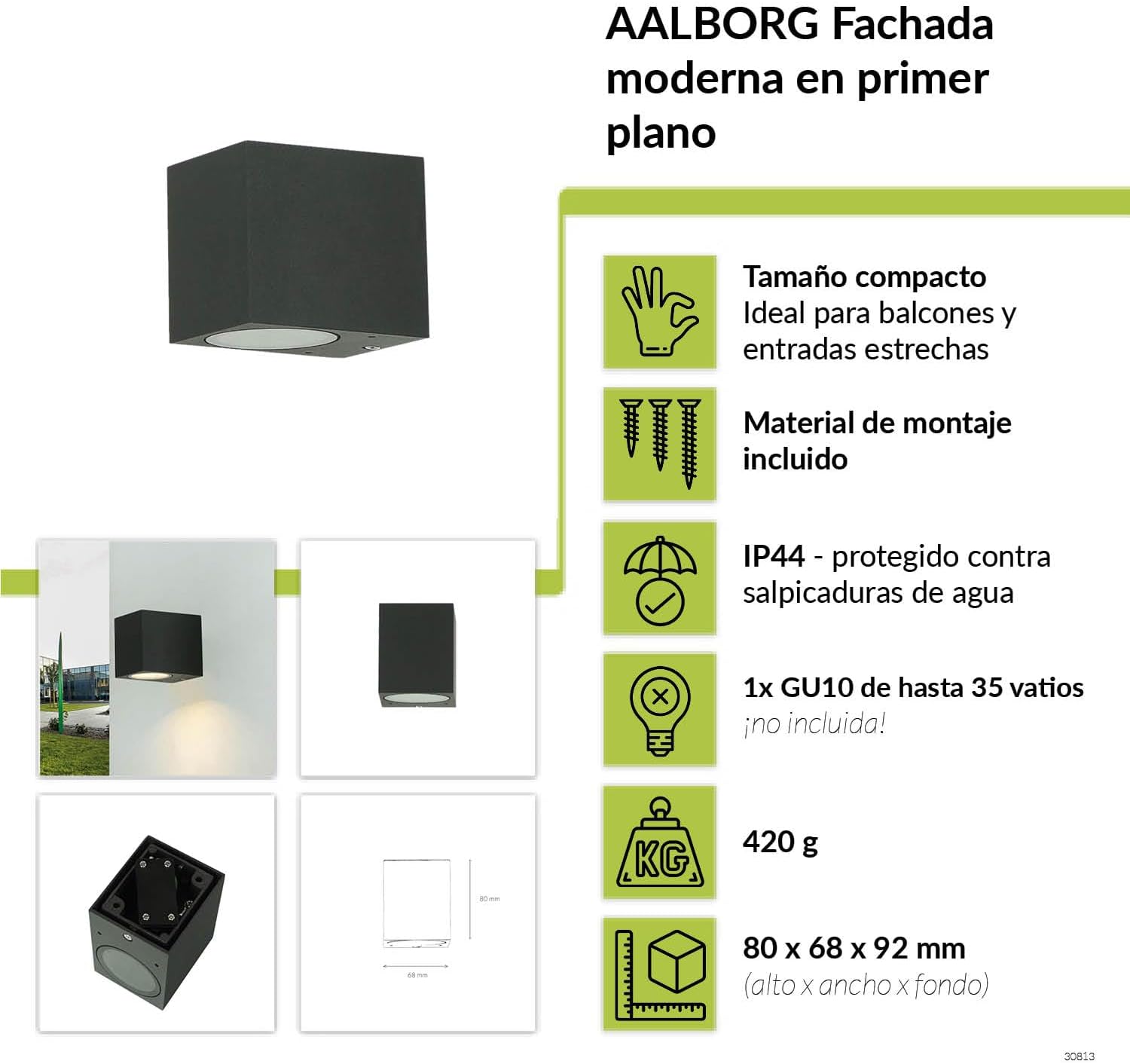 Foco exterior moderno IP44