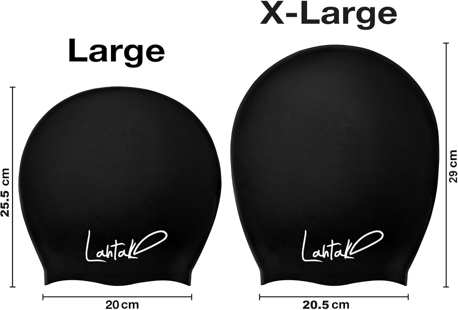 Gorro de natación XL y L