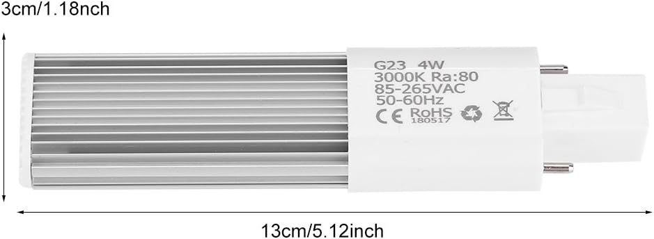 Tubo LED 4W G23 Blanco Frío