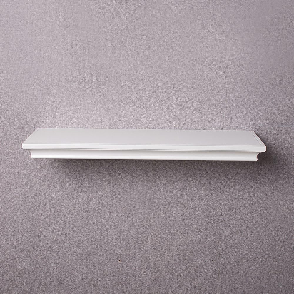 AHDECOR Estantes de Pared Juego de 2 Estantes Flotante para Libros CDs, Blanco