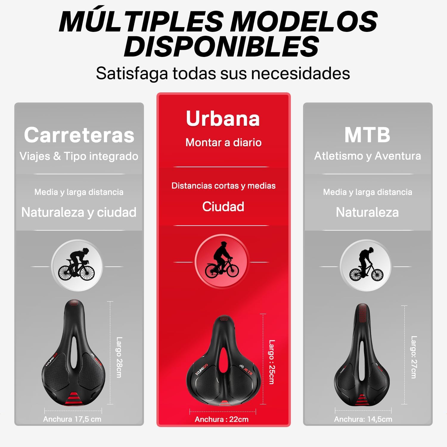 Sillín de Bicicleta Ergonómico