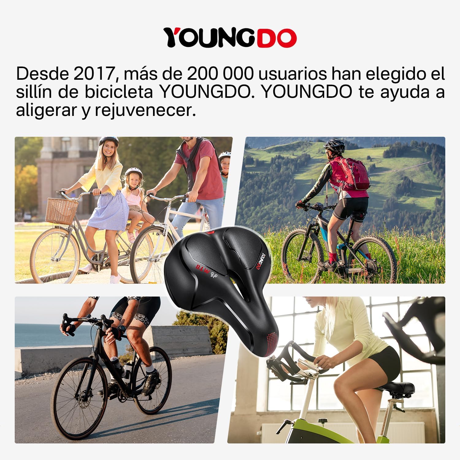 Sillín de Bicicleta Ergonómico