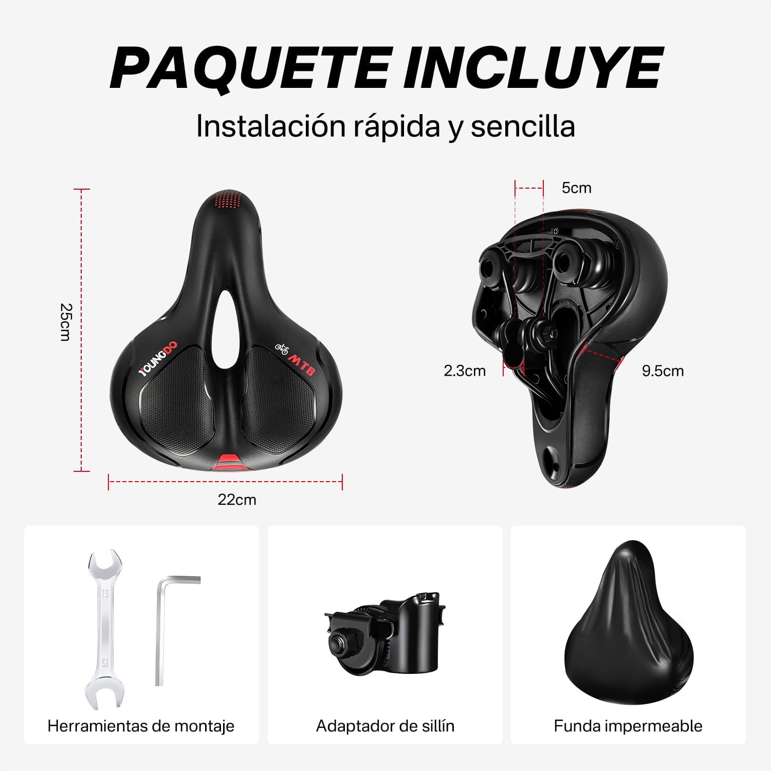 Sillín de Bicicleta Ergonómico