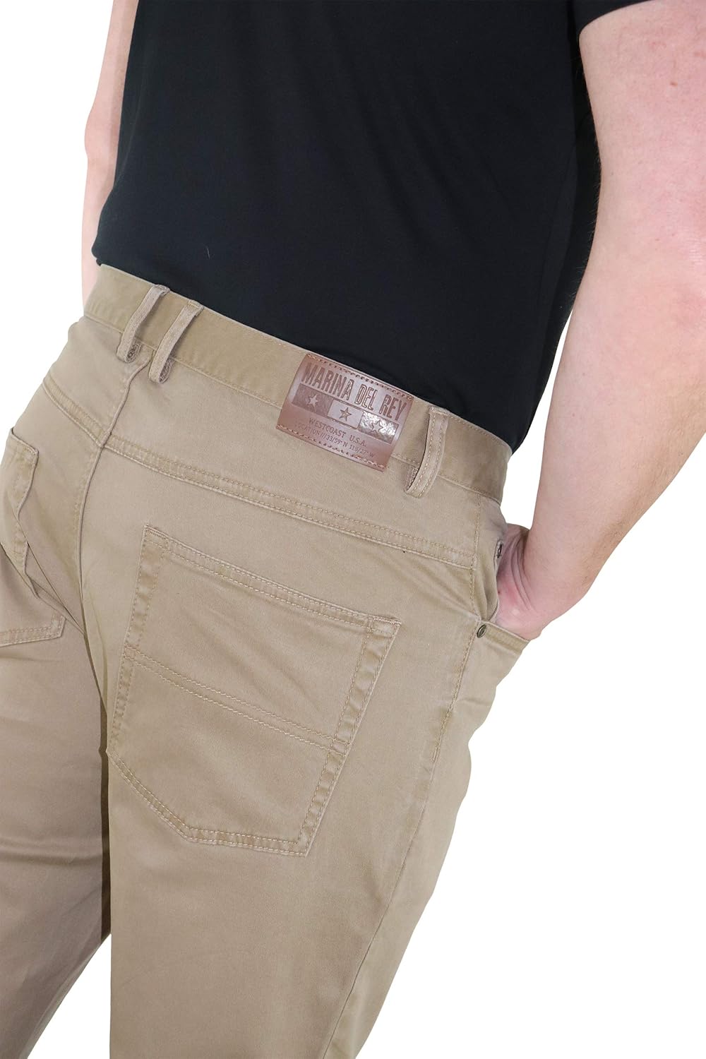 Pantalones twill elásticos grandes