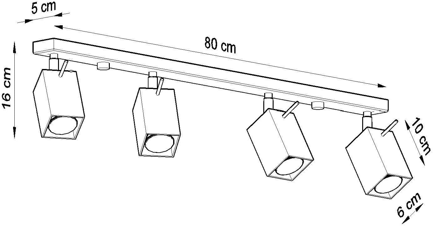 Luz LED GU10 Sollux Negra
