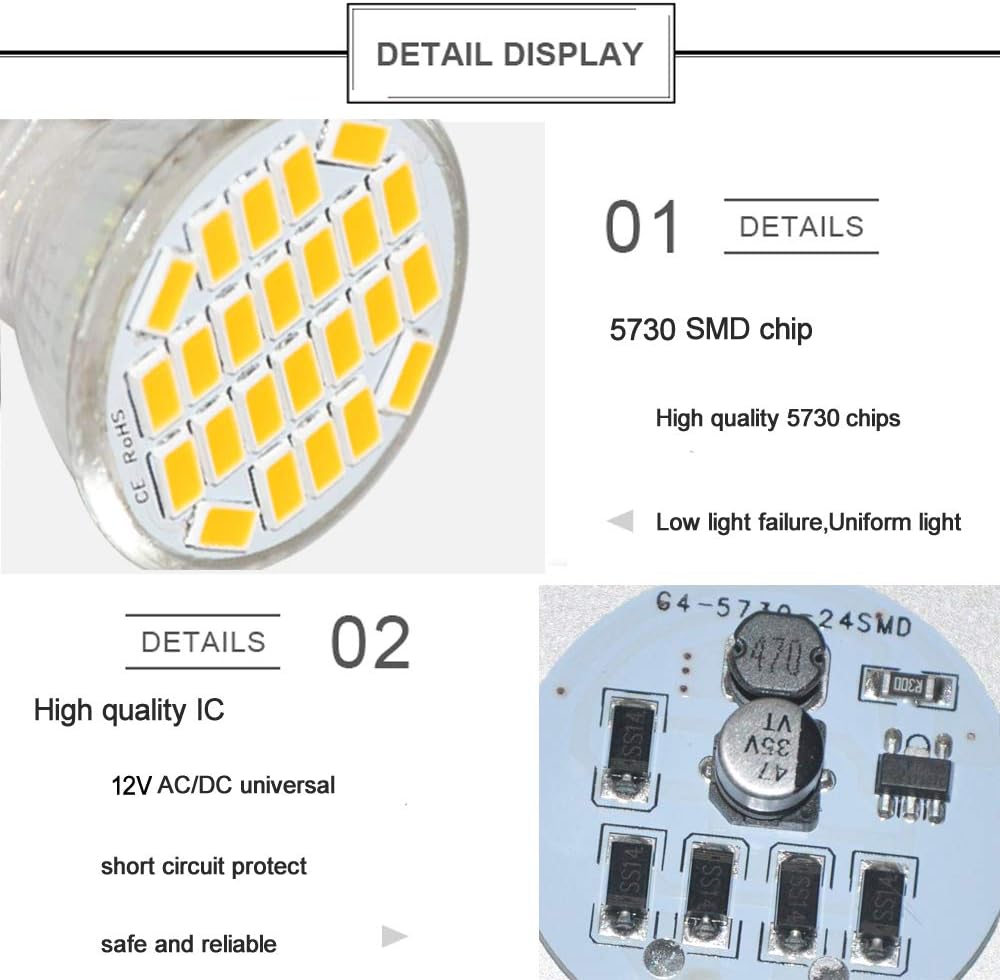 Lámpara LED 3W GU4 3000K 12u