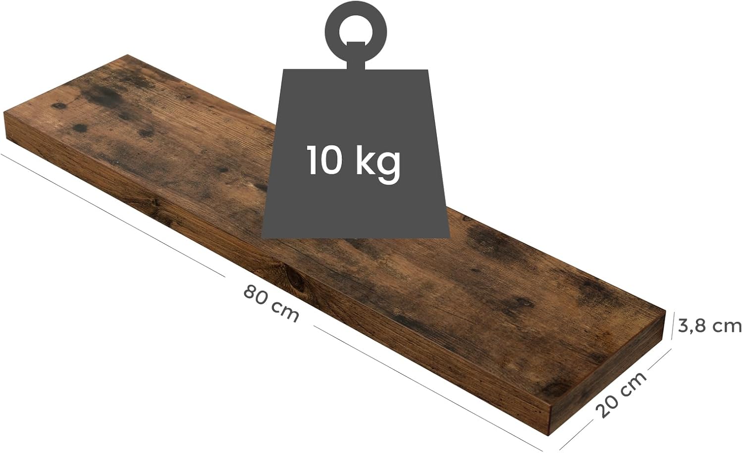 Estante Flotante VASAGLE 80x20 cm