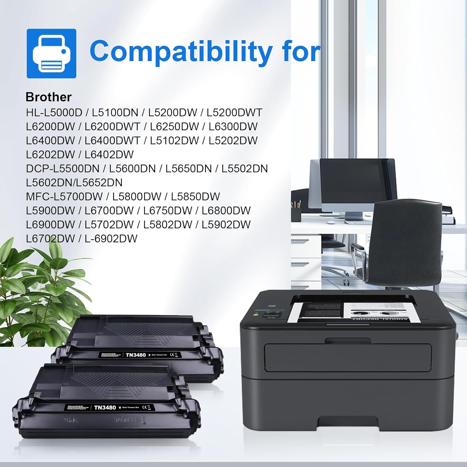 Tóner Compatible Brother TN-3480