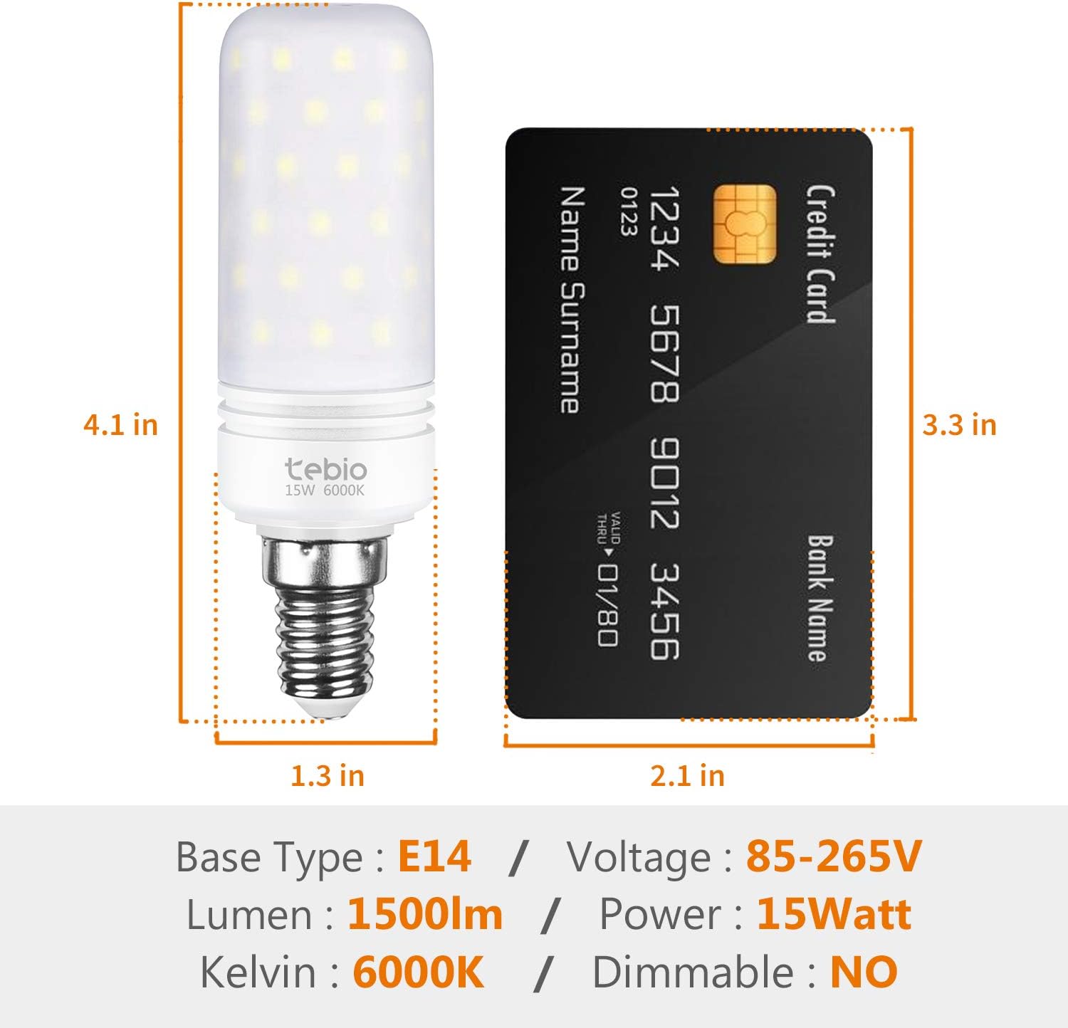 Bombillas LED E14 15W 6000K