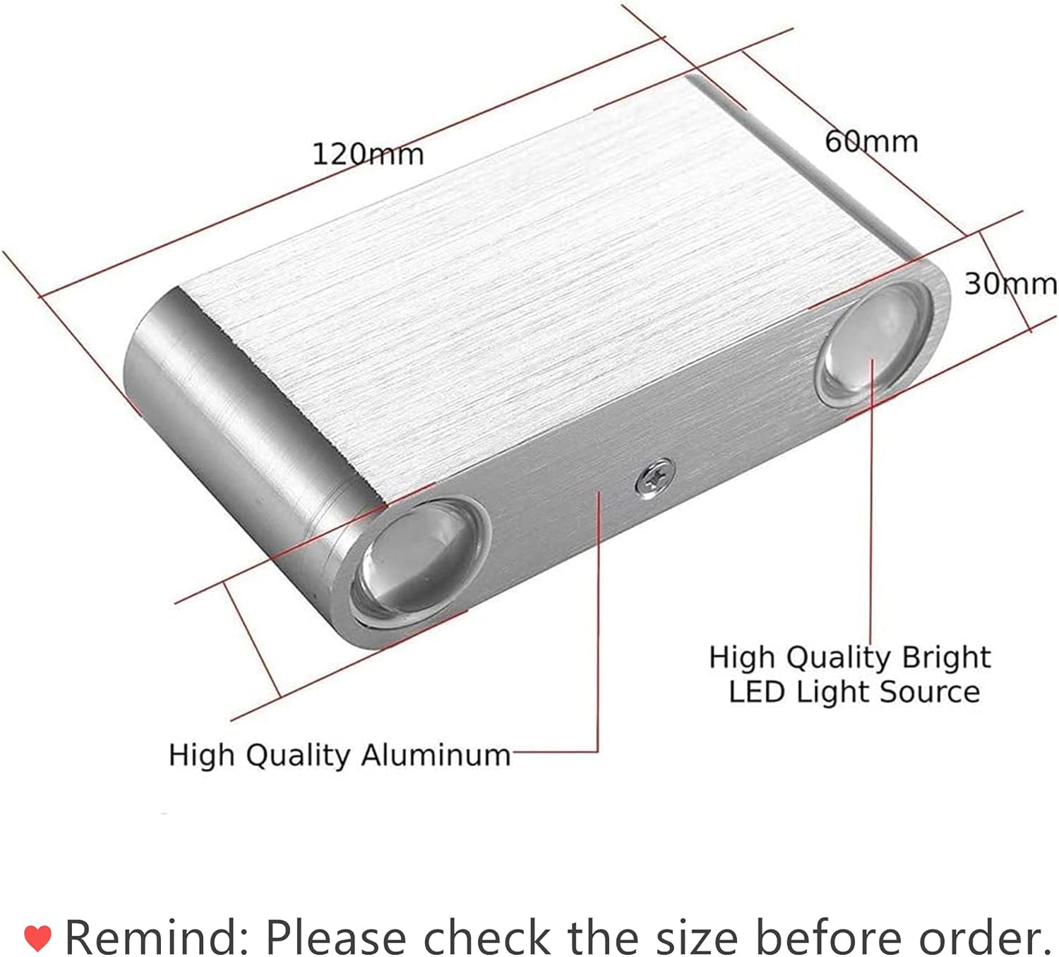 Lámpara de Pared LED 4W Aluminio