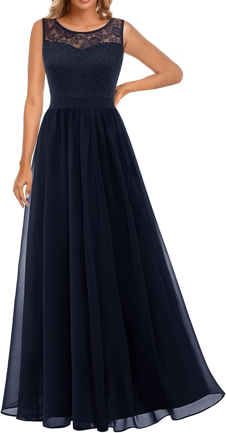 Vestido Maxi Gasa Elegante mujer