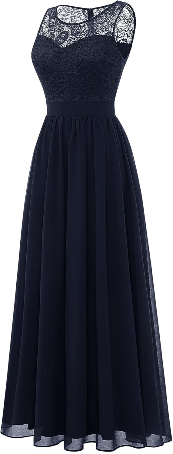 Vestido Maxi Gasa Elegante mujer