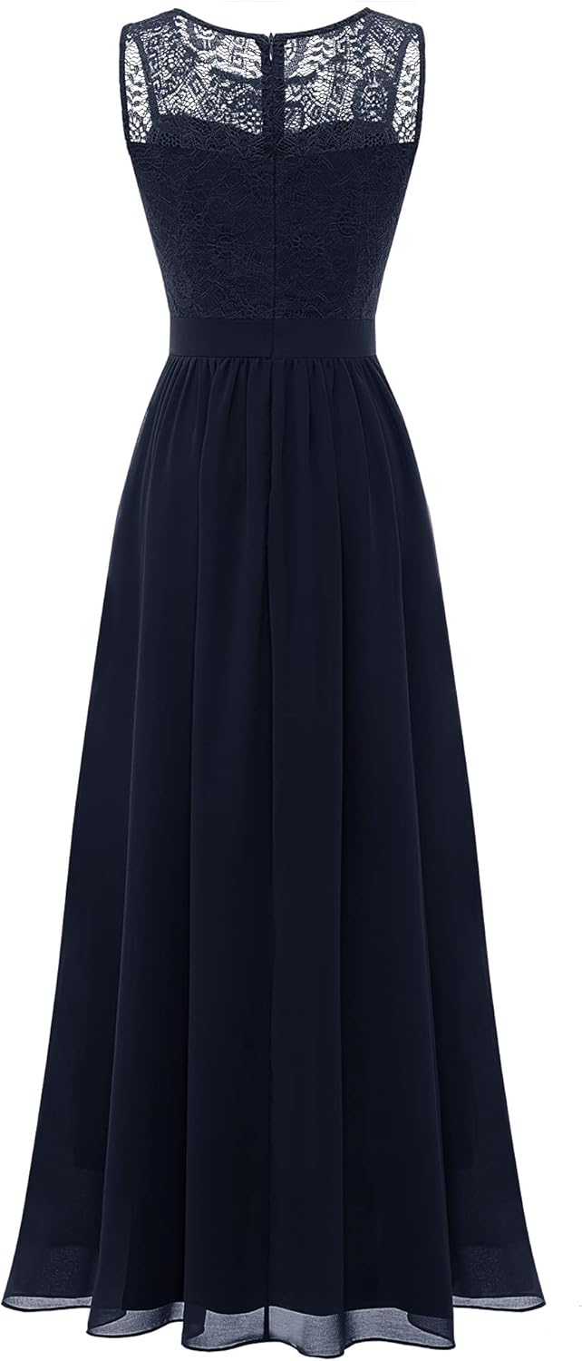 Vestido Maxi Gasa Elegante mujer