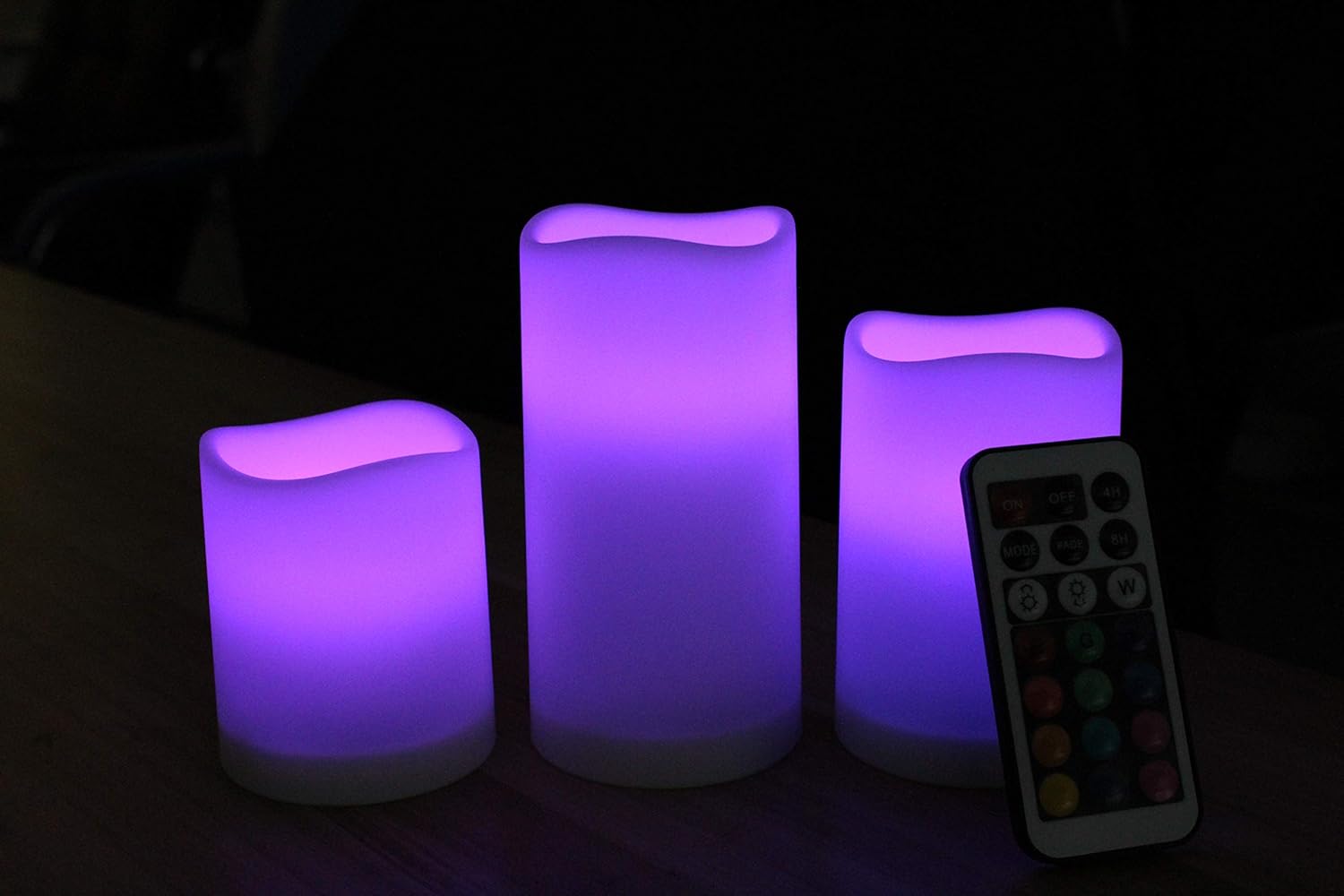 Velas LED de colores con control