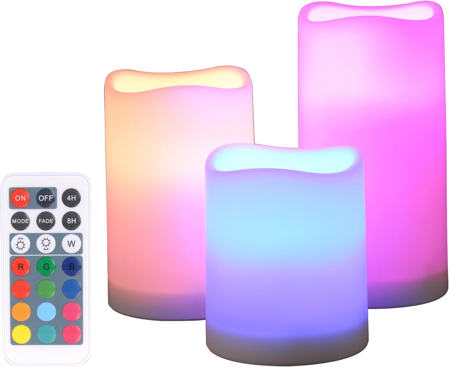 Velas LED de colores con control