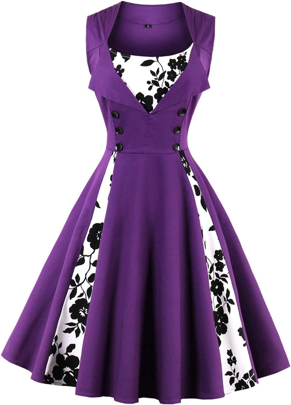 Vestido Vintage A-Línea Lunares