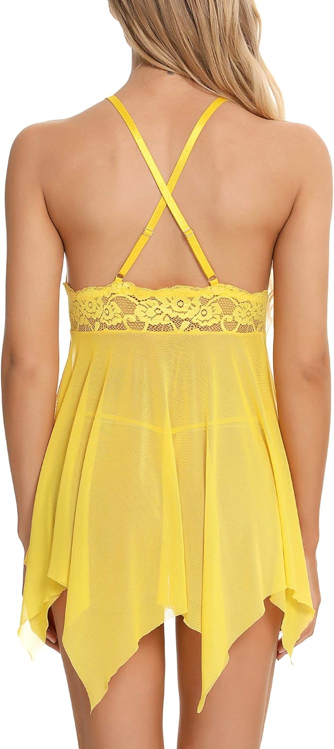 Camisón Sexy con Encaje Floral