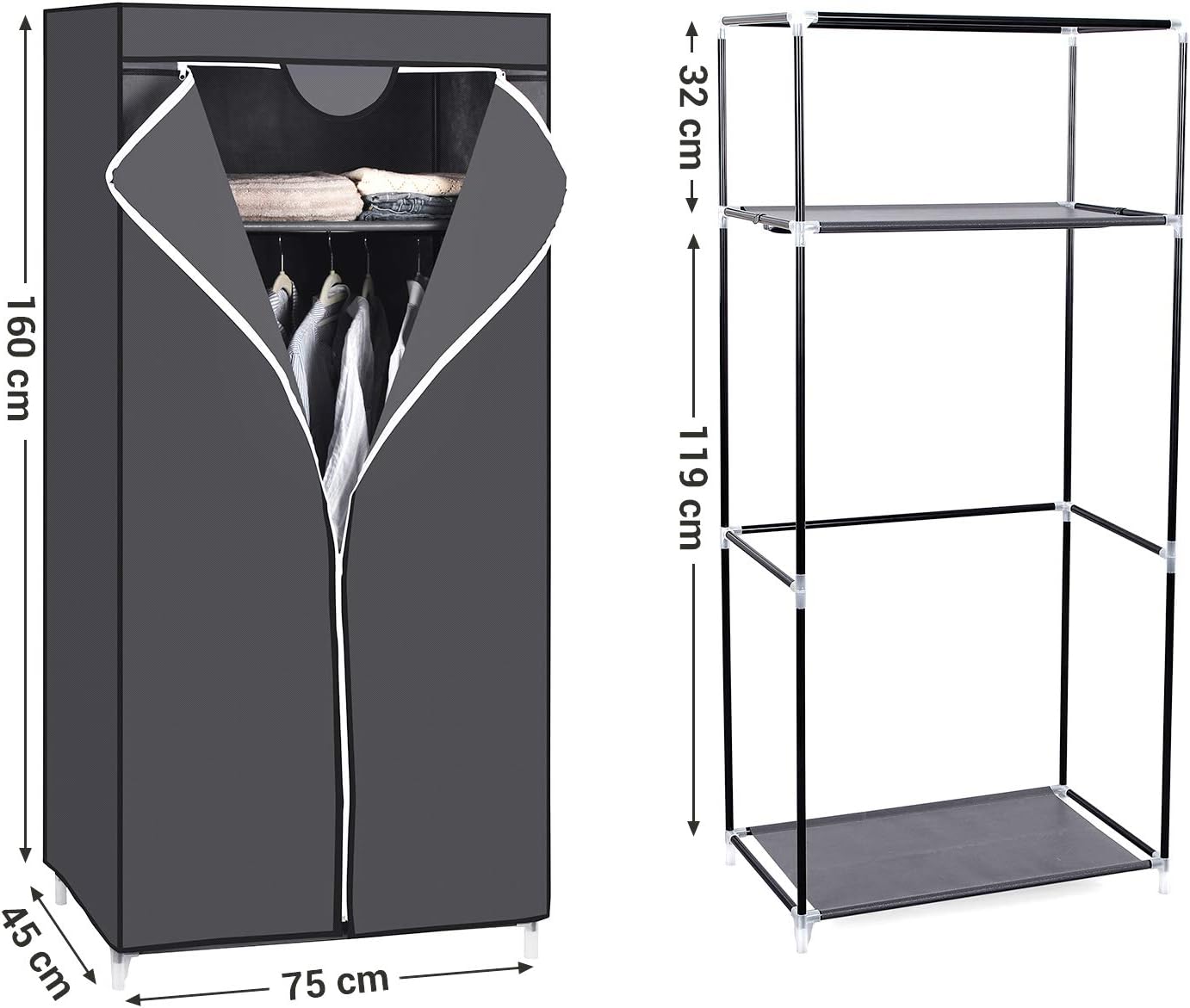 Armario Plegable SONGMICS 75x45