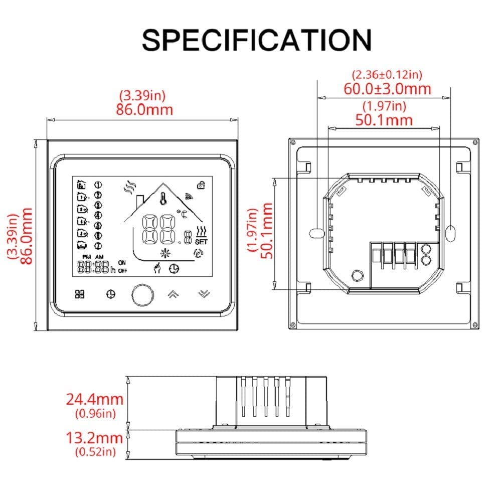 Termostato Inteligente WiFi 16A