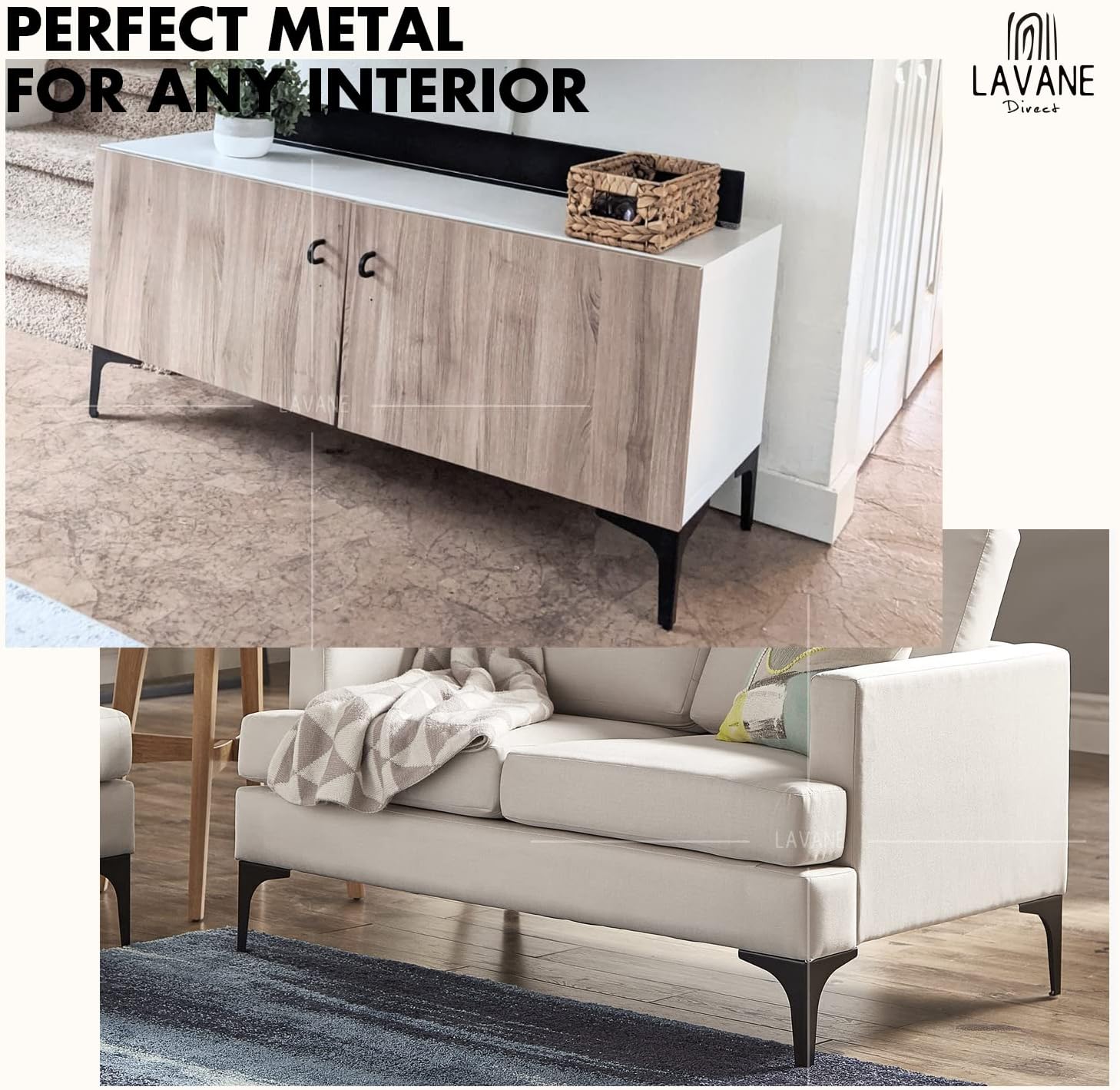 Patas de Metal Triangulares 4u