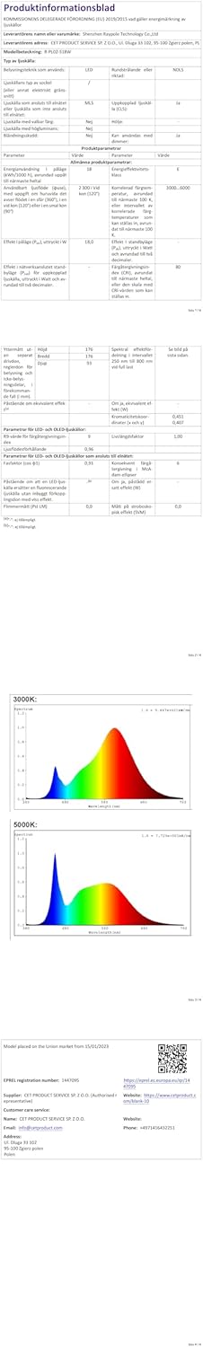 Foco LED sumergible 18W PAR56