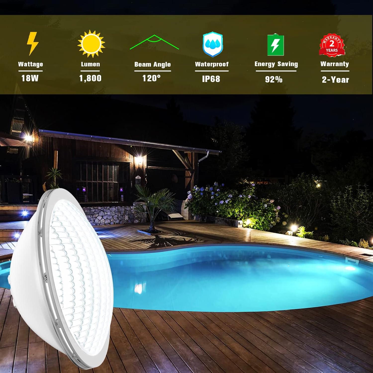 Foco LED sumergible 18W PAR56