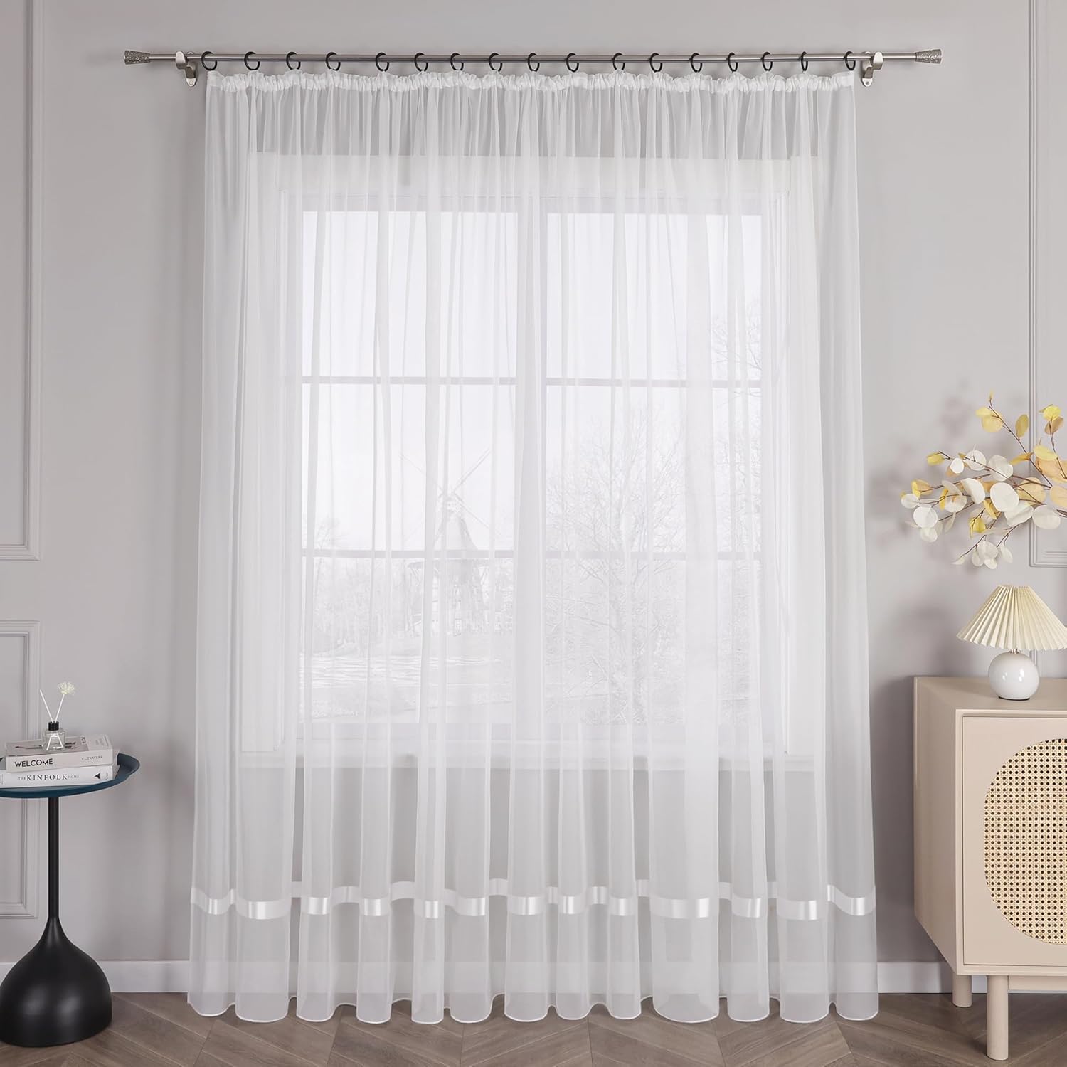 Cortina Transparente Blanca 170x300