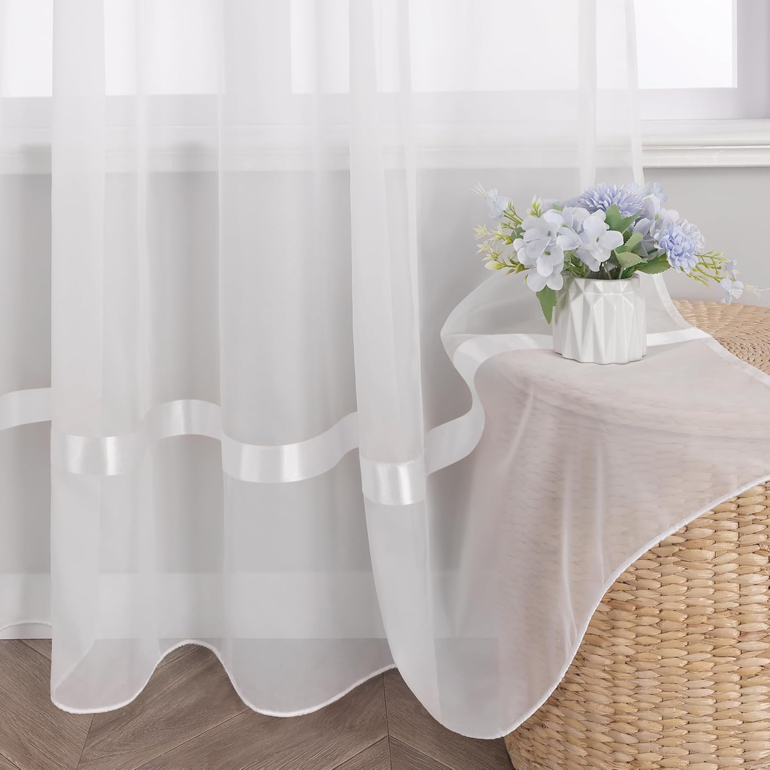 Cortina Transparente Blanca 170x300