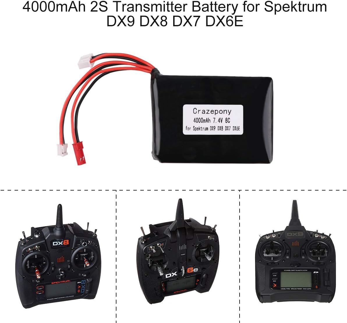 Batería Lipo 4000mAh 2S 7.4V