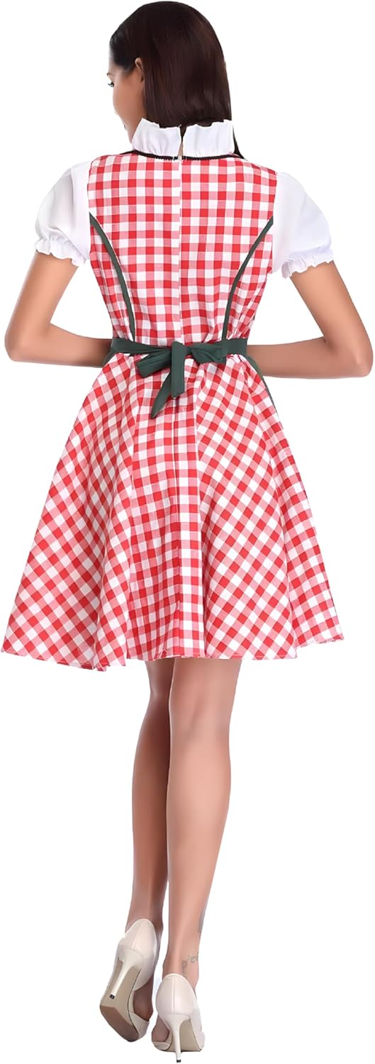 Dirndl Midi con Delantal para Damas
