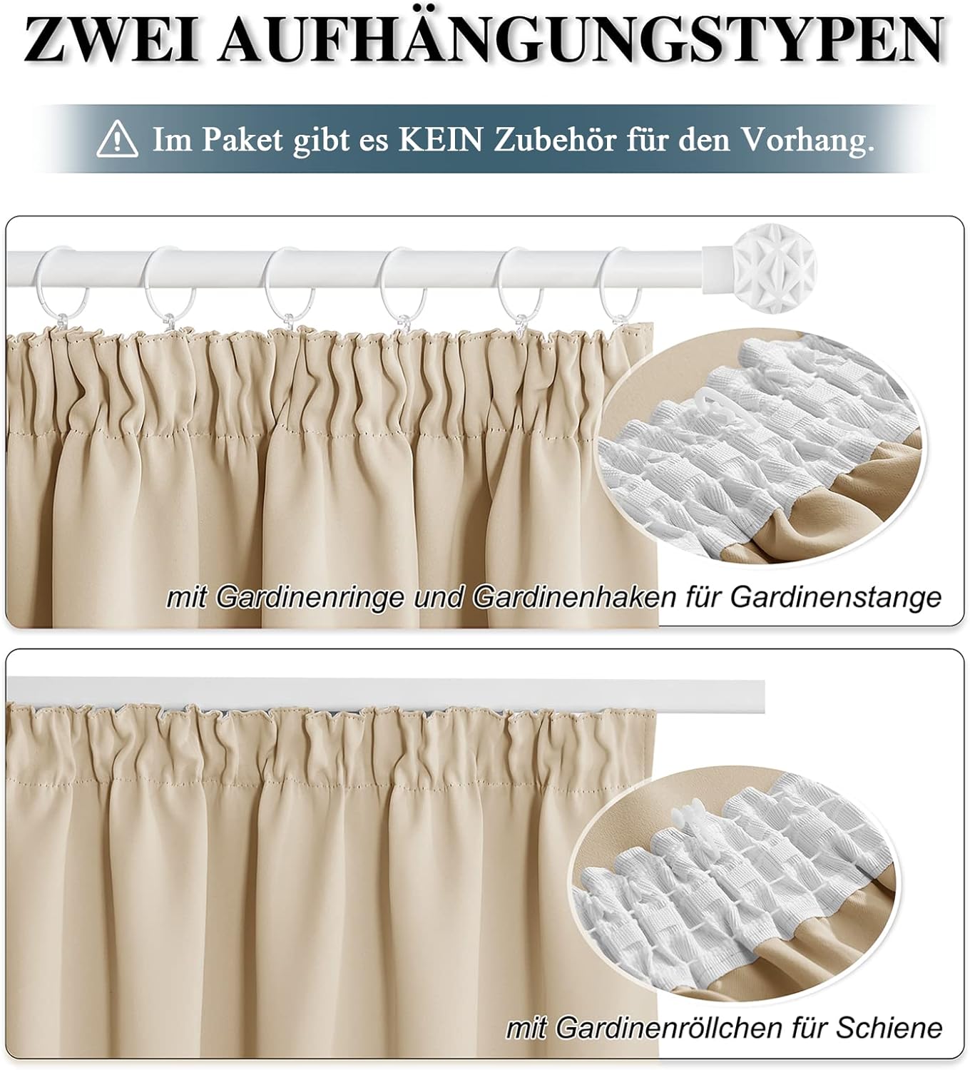 Cortinas Opacas 140x200 Beige