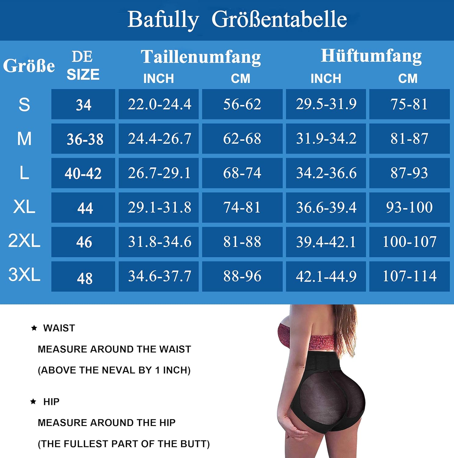 Braguitas Push-Up Mujer XXXL