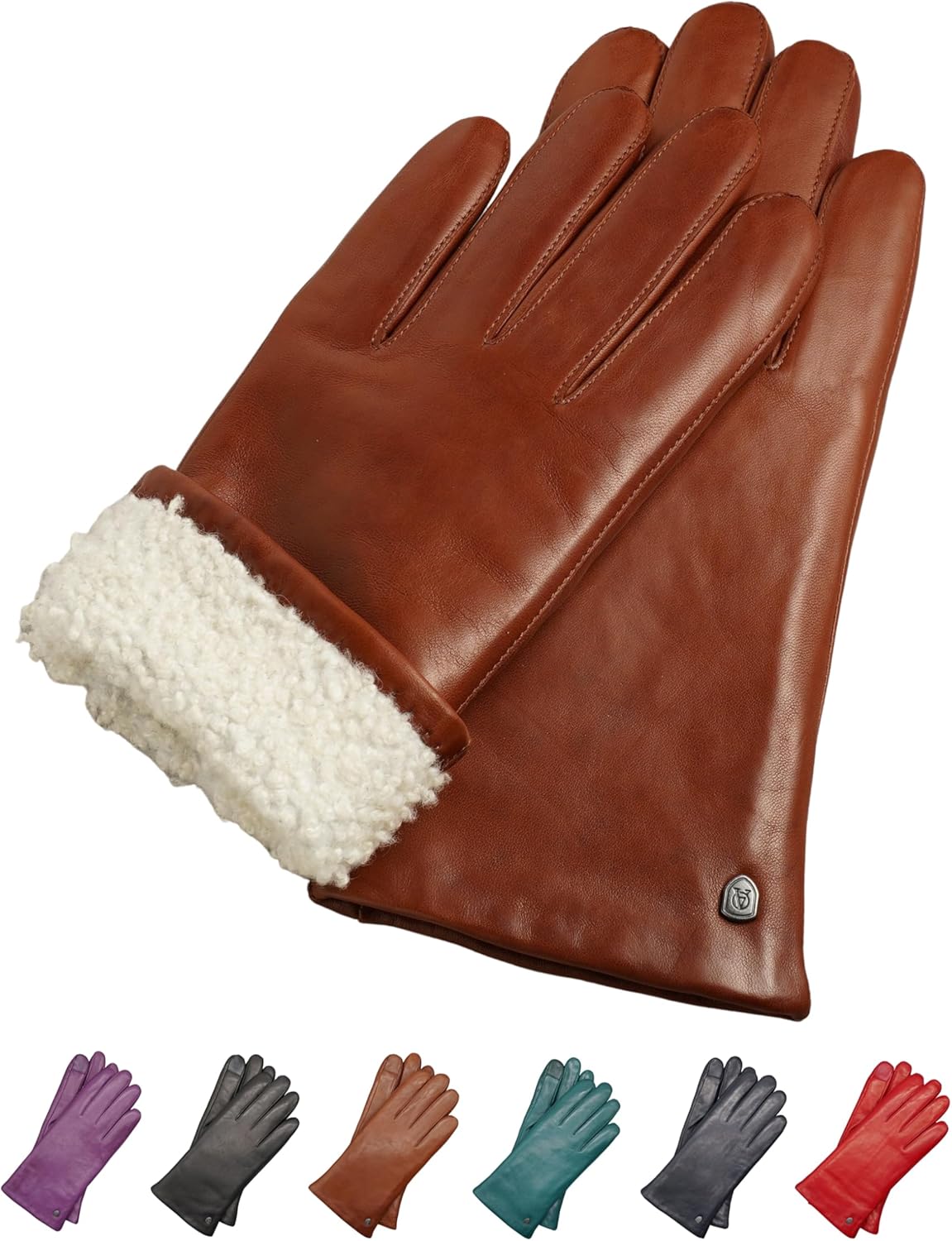 Guantes de cuero Mia táctiles