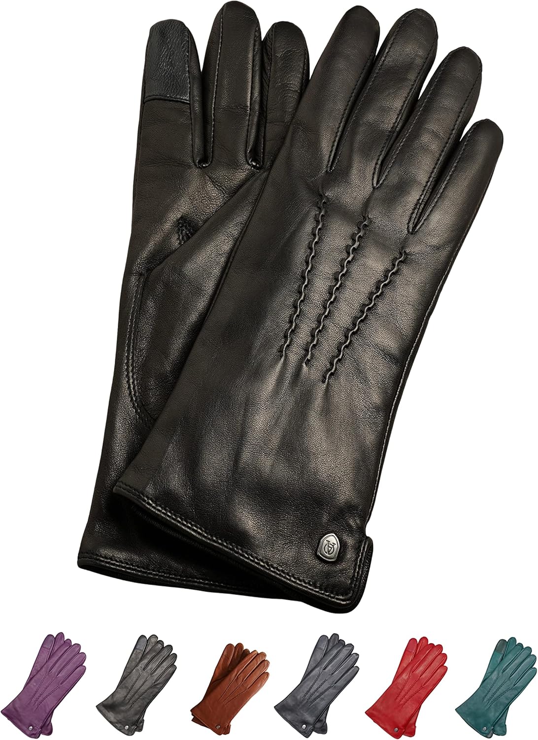 Guantes de piel táctiles AKAROA, Talla S