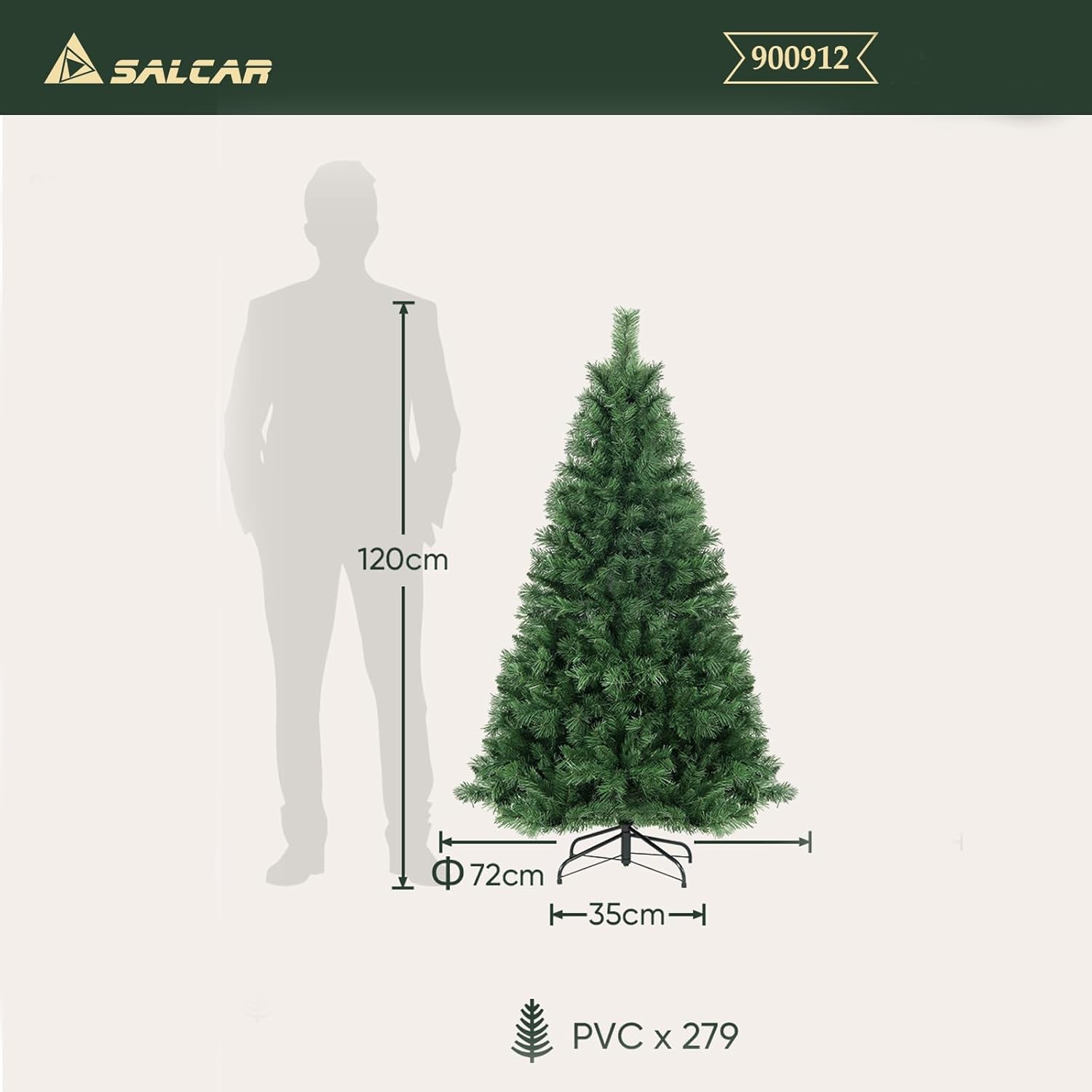 Árbol de Navidad 120 cm SALCAR