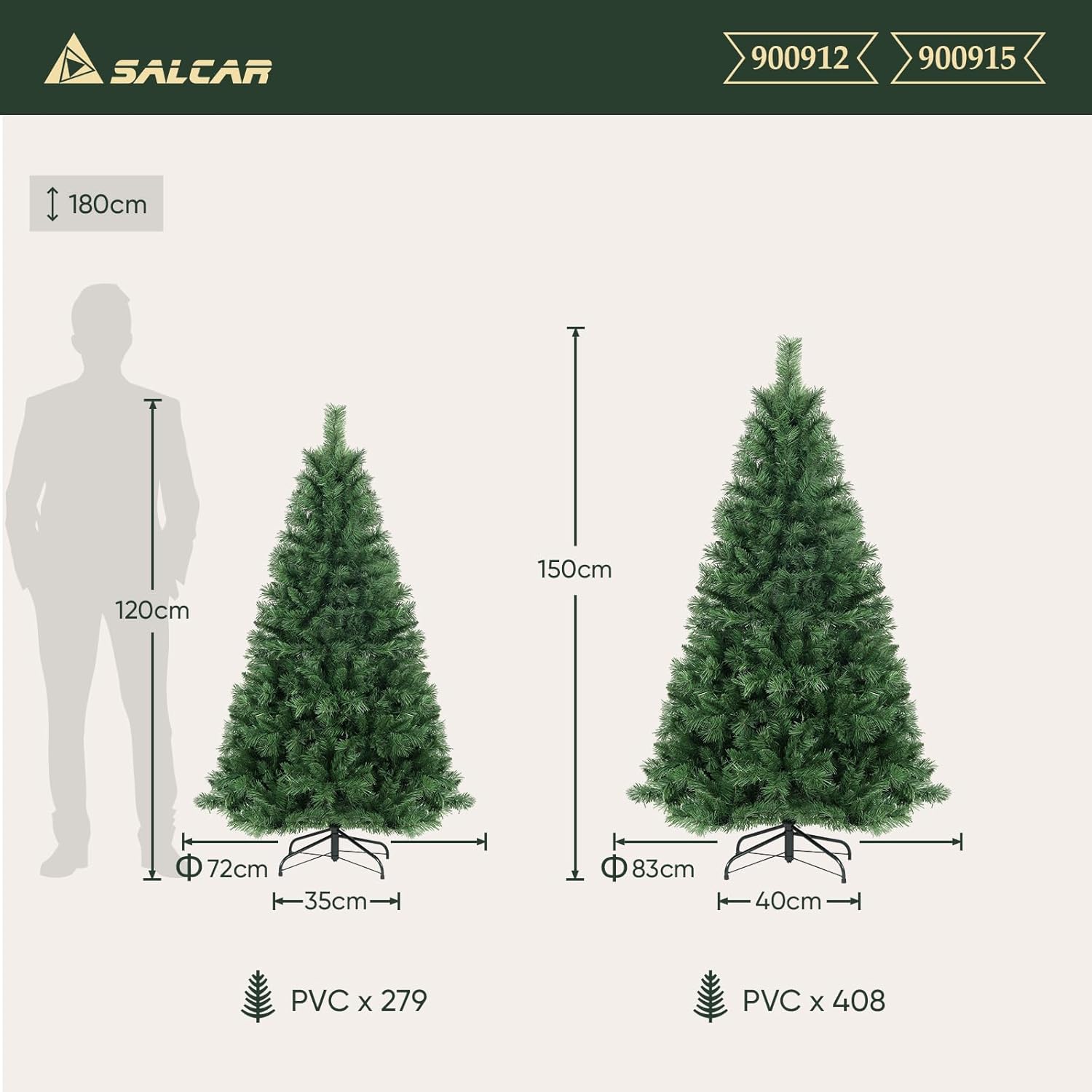 Árbol de Navidad Artificial 120 cm