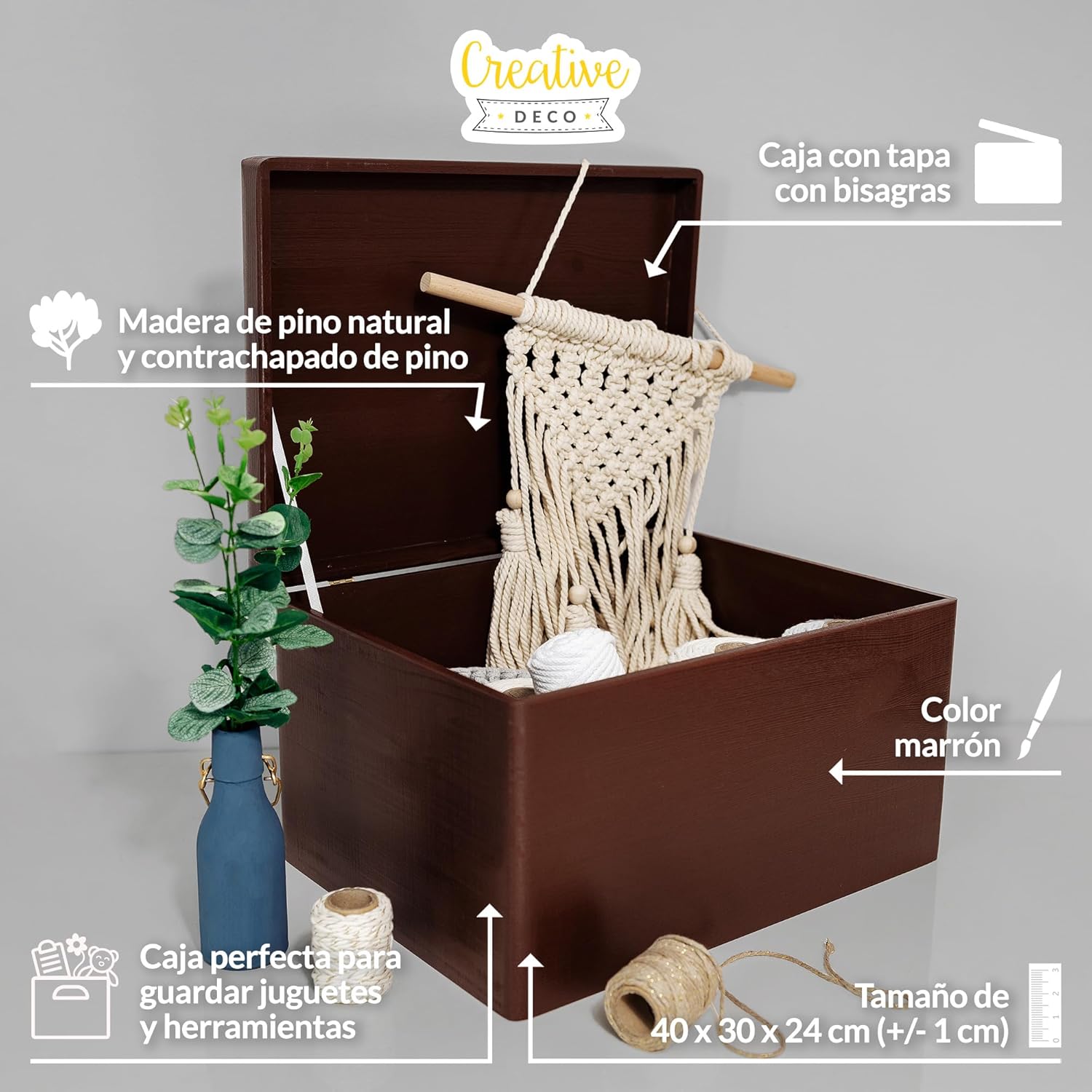 Caja de Madera Decorativa XXL