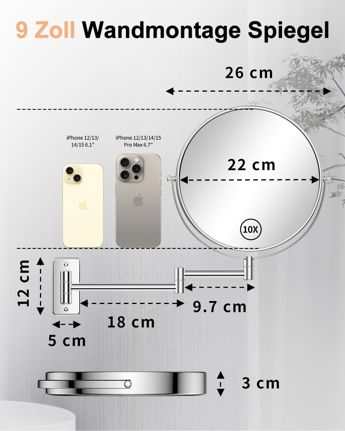 Espejo de Pared 29 Doble Cara