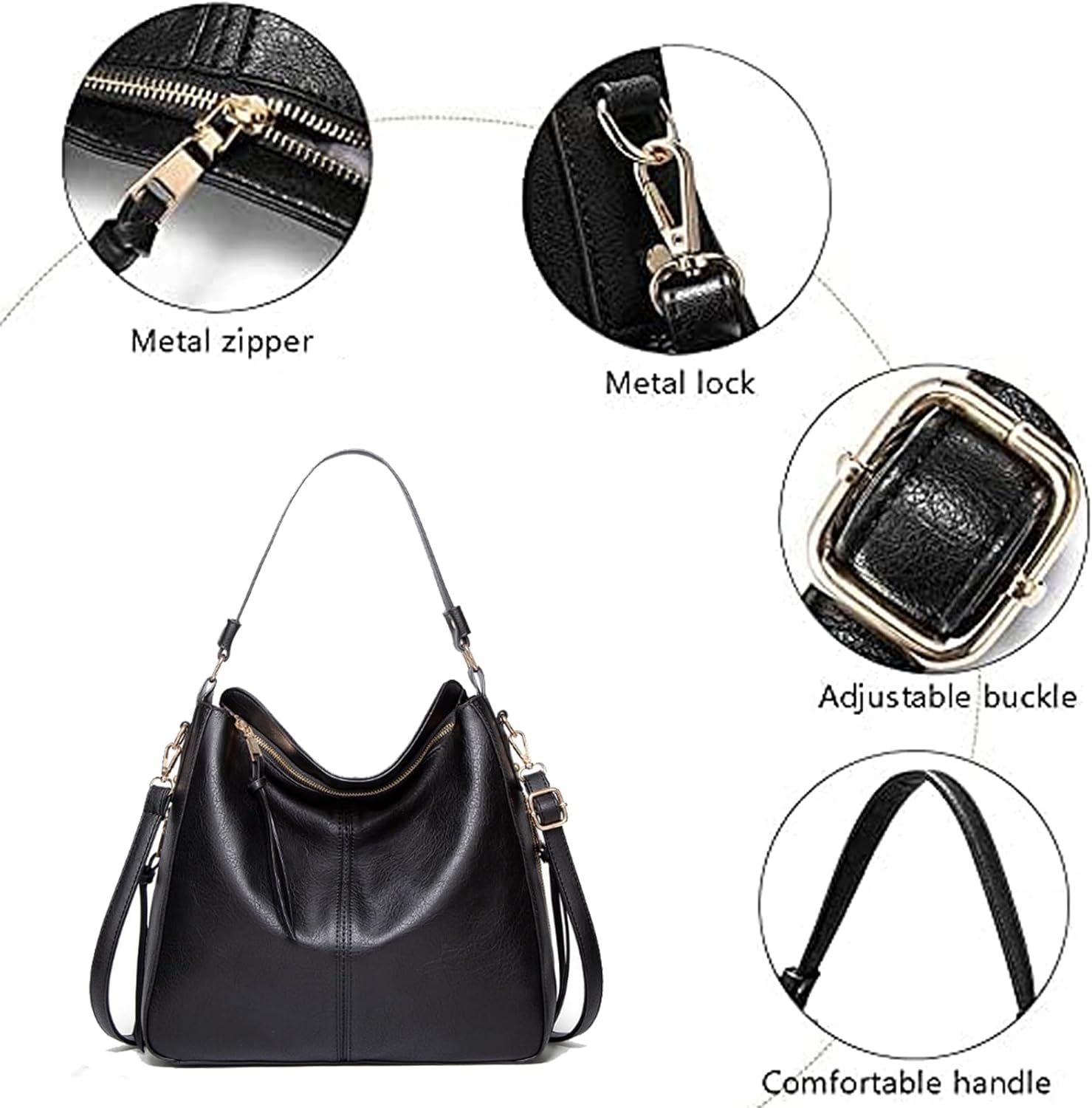 Bolso Bandolera Mujer Set 3 Piezas