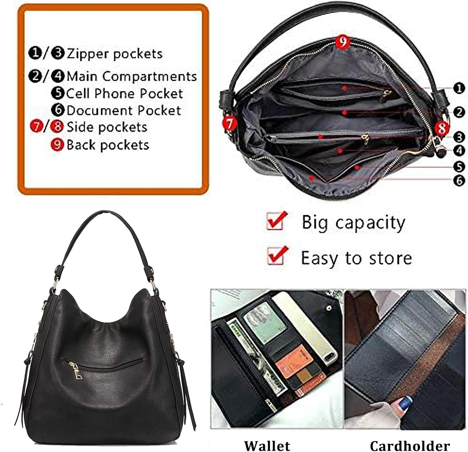 Bolso Bandolera Mujer Set 3 Piezas