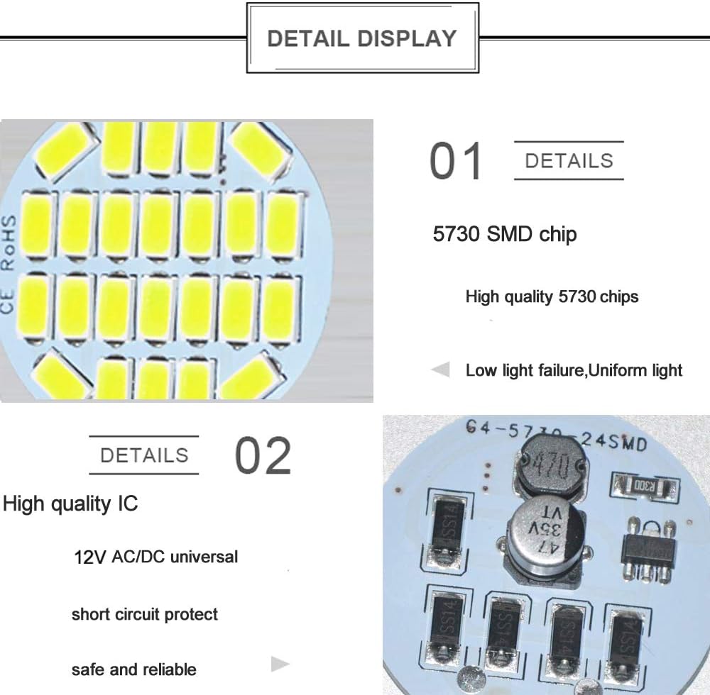 Lámparas G4 LED 3W 6500K Paq. 6