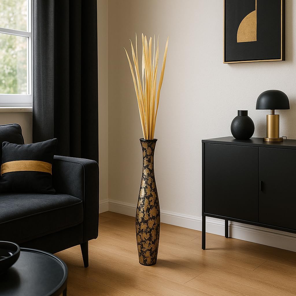 Jarrón Alto de Madera 70cm