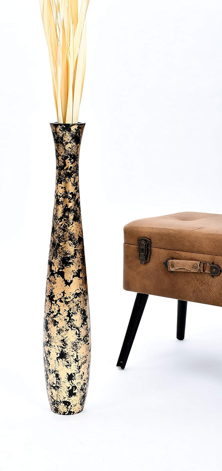 Jarrón Alto de Madera 70cm