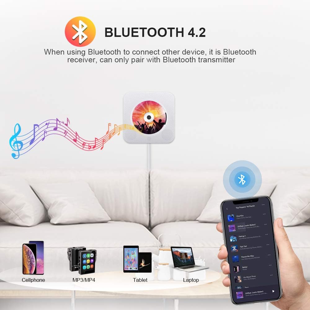 Reproductor CD Portátil Bluetooth