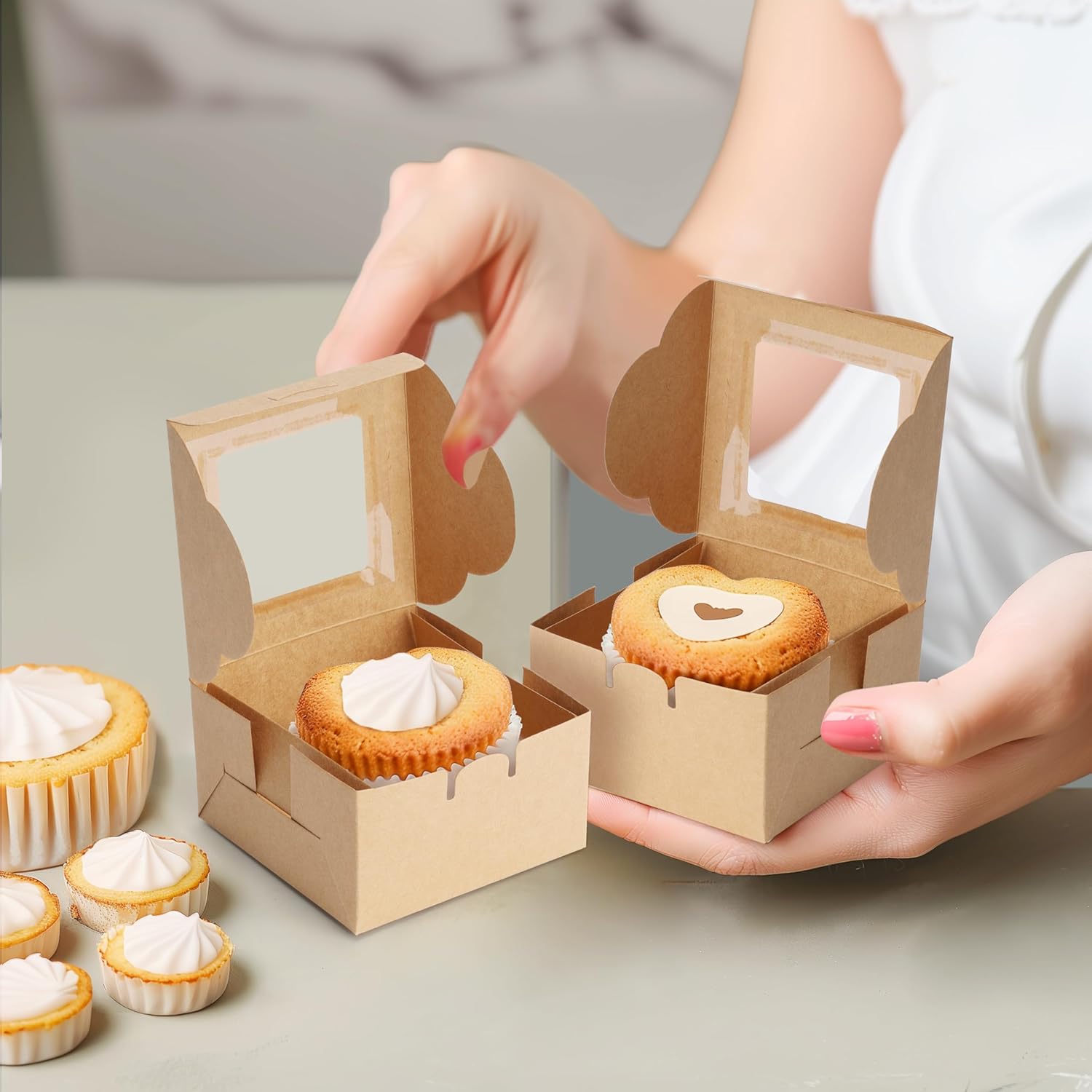 Cajas Kraft para Pastelería 50u