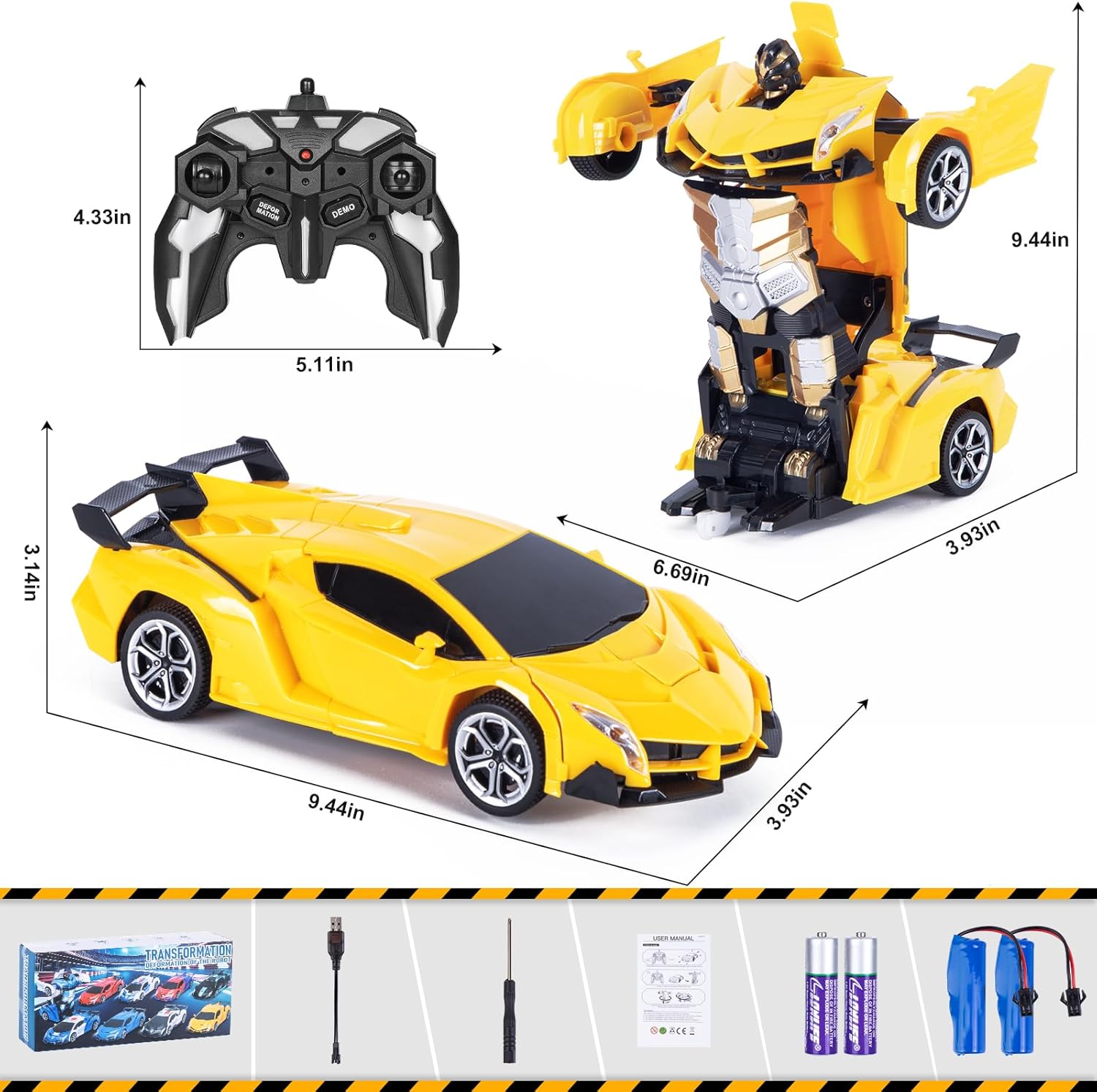 Coche Teledirigido Robot Amarillo