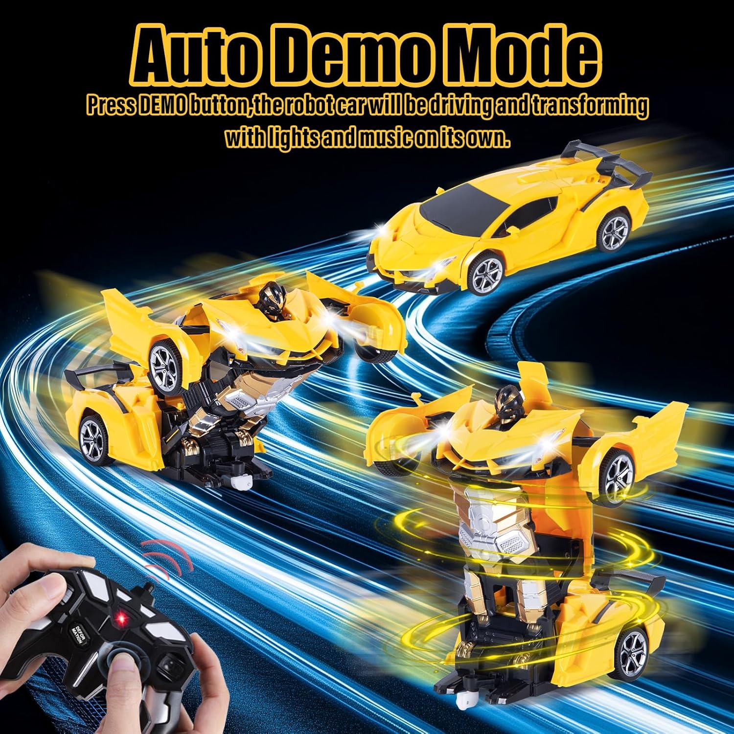 Coche Teledirigido Robot Amarillo