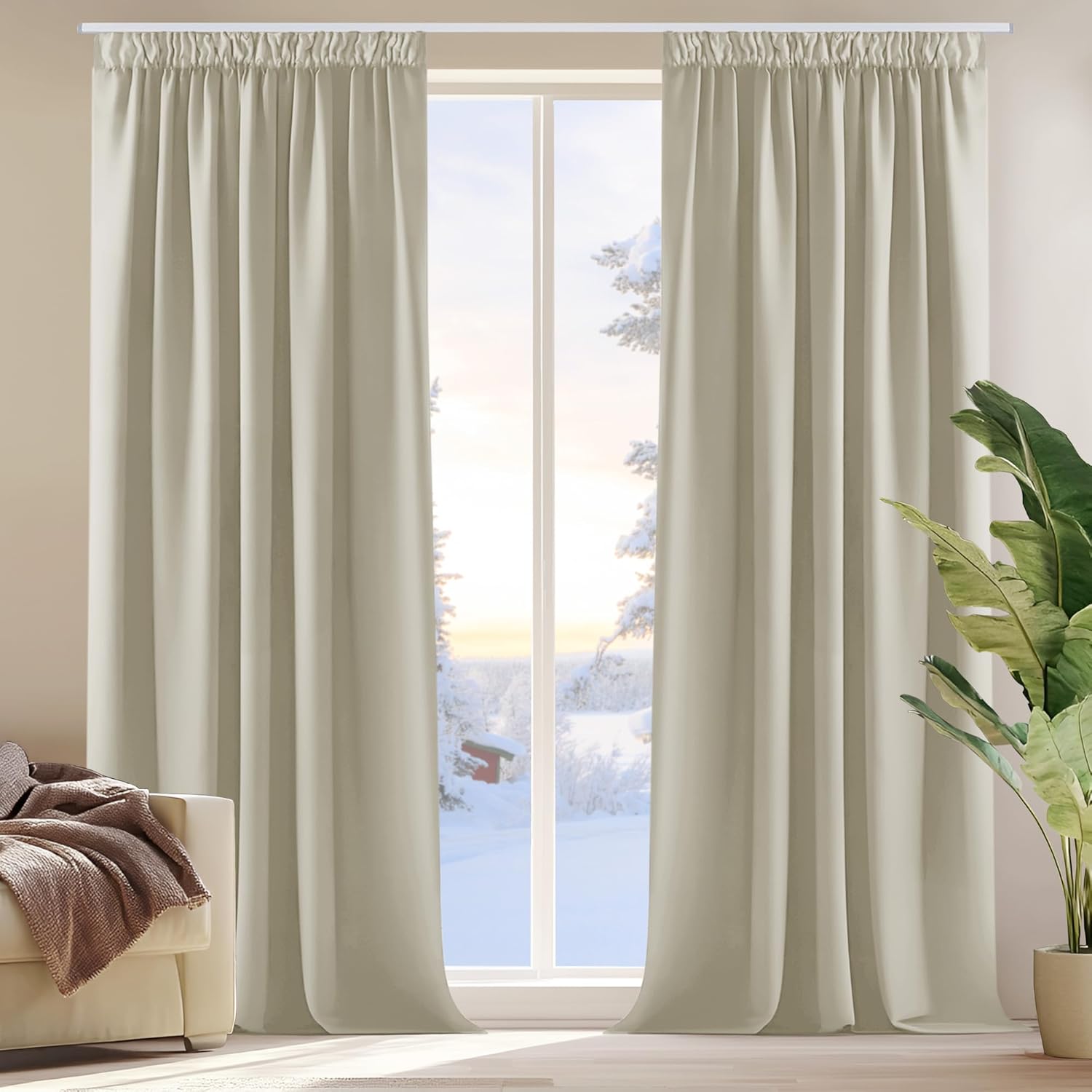Cortinas Opacas Beige Claro