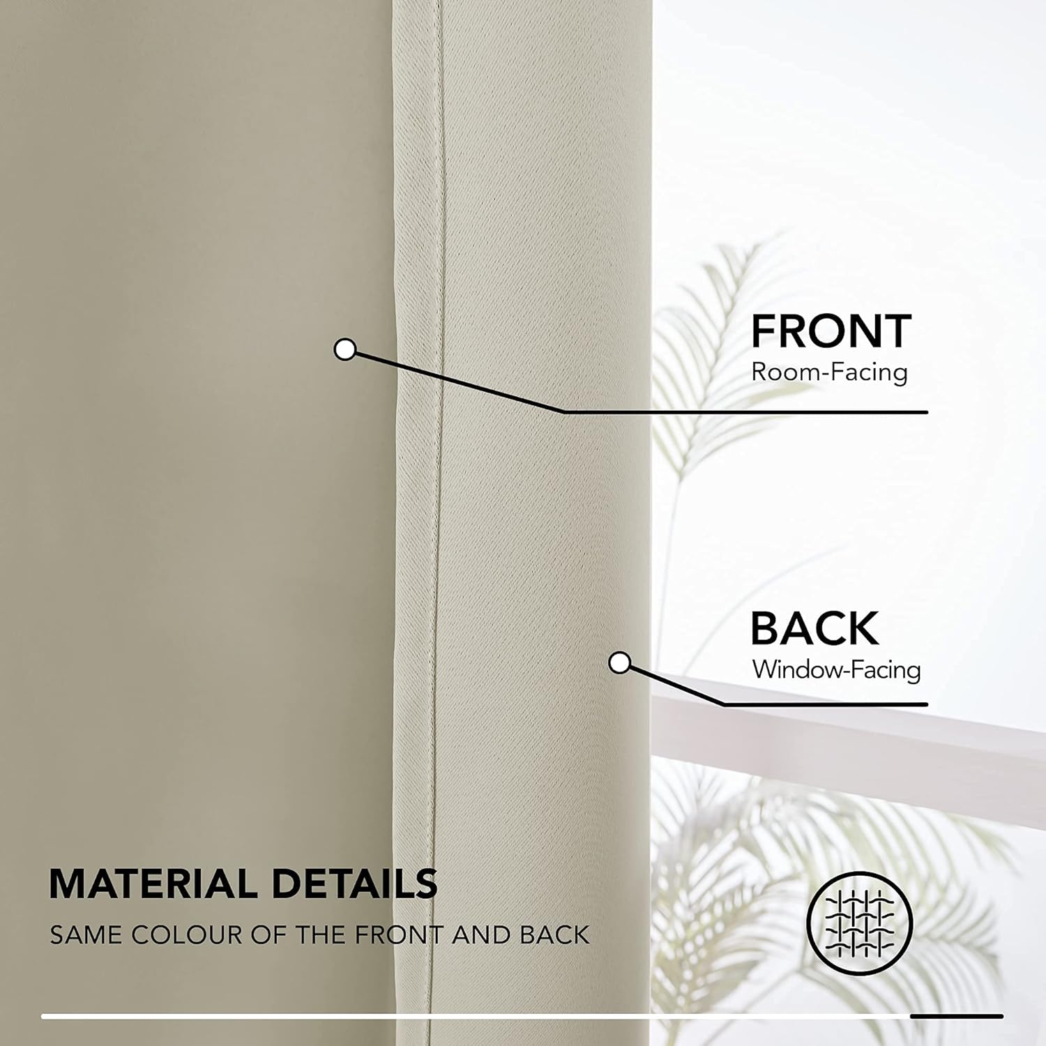 Cortinas Opacas Beige Claro