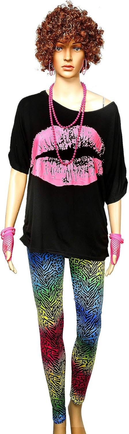 Disfraz mujer 80s Blulu